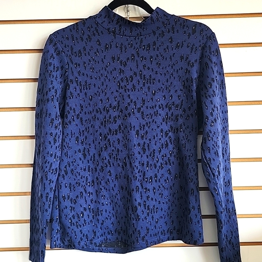 Ophelia Rose dark blue/black sparkle long sleeve top